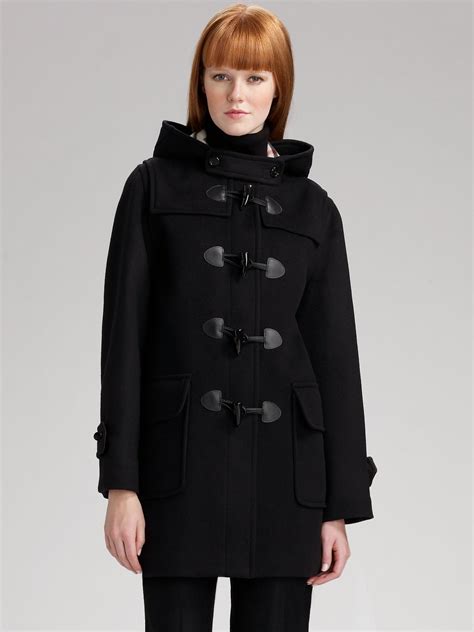 burberry black baybrooks duffle coat|Burberry duffle coat.